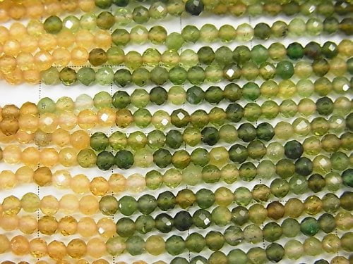 High Quality! 1strand $11.79! Multicolor Tourmaline AA ++ Faceted Round 2.5mm 1strand beads (aprx.15inch / 37cm)