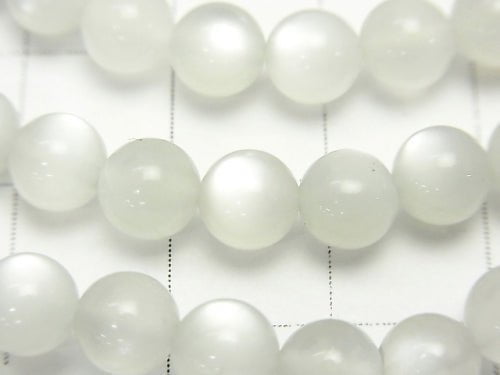 [Video] White-Light Gray Moonstone AAA Round 6mm 1strand (Bracelet)