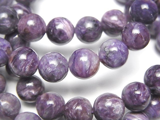 Accessories, Bracelet, Charoite, Round Gemstone Beads