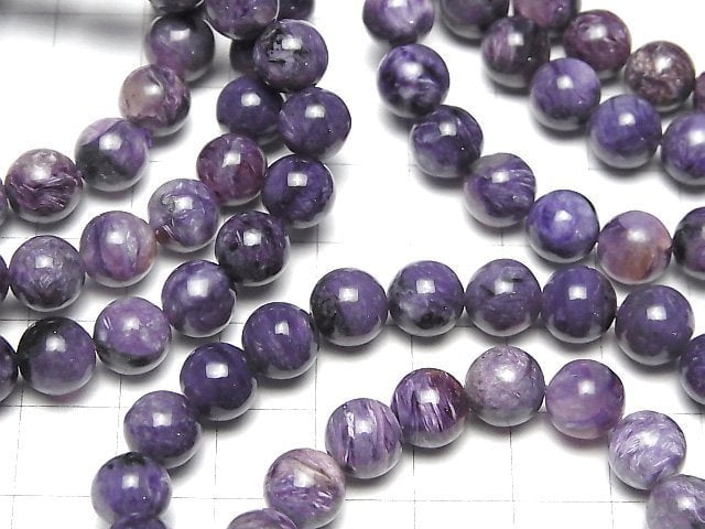 [Video] Charoite AA Round 8mm Bracelet