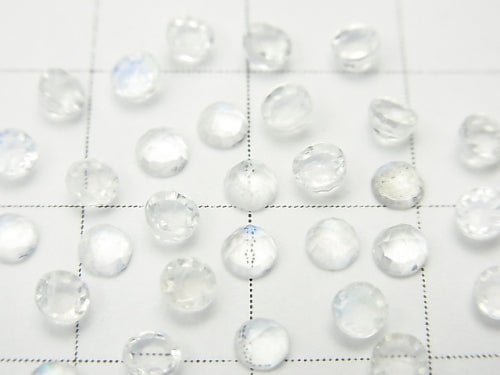 High Quality Rainbow Moonstone AAA Round Rose Cut 3x3x2mm 5pcs $5.79!