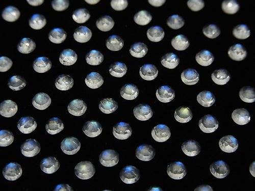 High Quality Rainbow Moonstone AAA Round Rose Cut 3x3x2mm 5pcs $5.79!