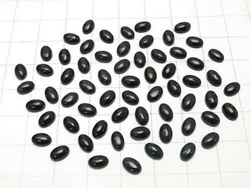 Onyx AAA Oval  Cabochon 6x4mm 10pcs