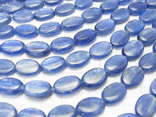 Kyanite AA++ Oval 14x10x4mm half or 1strand beads (aprx.15inch/36cm)