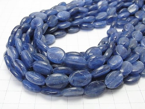 Kyanite AA++ Oval 14x10x4mm half or 1strand beads (aprx.15inch/36cm)