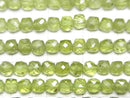 [Video] High Quality! Peridot AAA- Cube Shape 4x4x4mm half or 1strand beads (aprx.15inch/37cm)