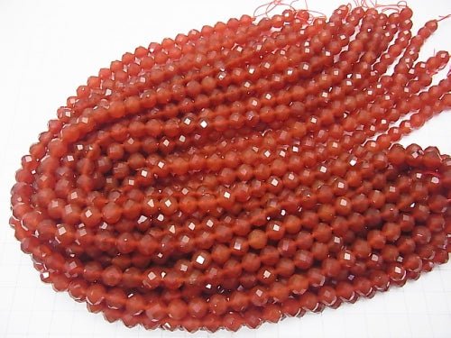 High Quality! Red Agate AAA 64 Faceted Round 8mm 1strand beads (aprx.15inch/37cm)