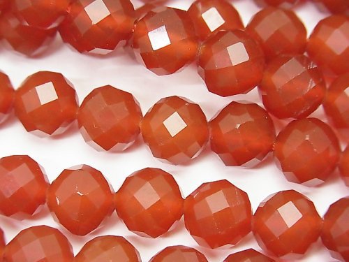 High Quality! Red Agate AAA 64 Faceted Round 10mm half or 1 strand beads (aprx.15inch/37cm)