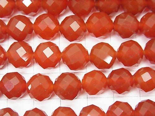 High Quality! Red Agate AAA 64 Faceted Round 10mm half or 1 strand beads (aprx.15inch/37cm)