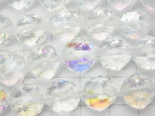 [Video] High Quality! Luna Flash Star Faceted Round 12mm half or 1strand beads (aprx.15inch / 36cm)