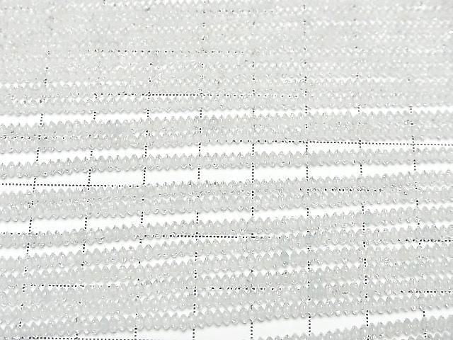 [Video] High Quality! White Topaz AA+ Abacus Cut 3x3x1mm 1strand Beads (approx. 15 inches/37 cm)