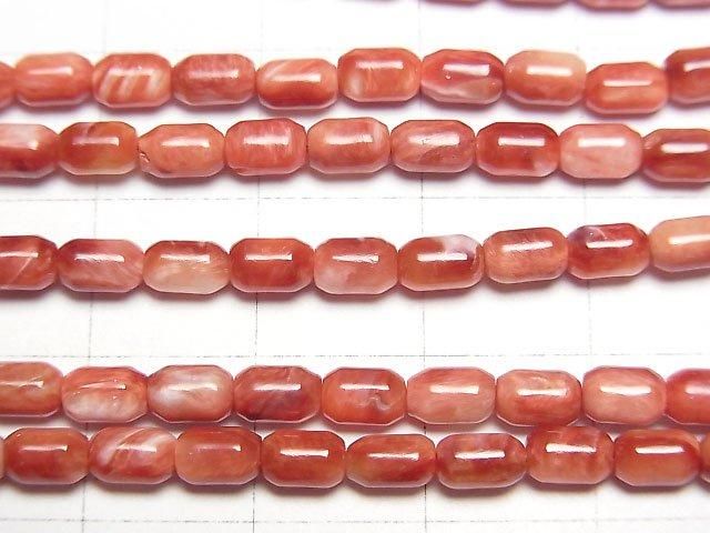 [Video] Spiny Oyster Shell Tube 6x3x3mm half or 1-strand beads (approx. 15inch/38cm)