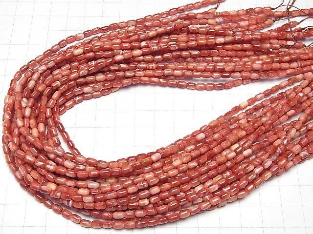 [Video] Spiny Oyster Shell Tube 6x3x3mm half or 1-strand beads (approx. 15inch/38cm)