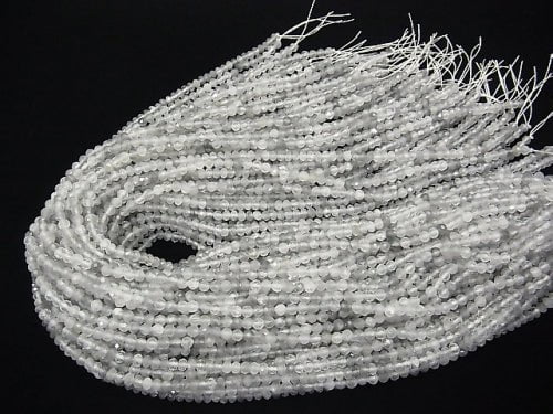 High Quality! 1strand $7.79! Gray Quartz AA Faceted Button Rondelle 4x4x3mm 1strand beads (aprx.15inch / 38cm)