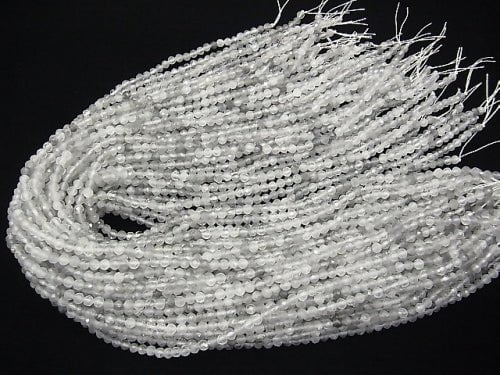 High Quality! Gray Quartz AA Faceted Round 4mm 1strand beads (aprx.15inch/38cm)