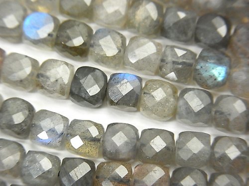 Cube, Labradorite Gemstone Beads