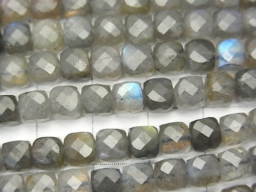 [Video] High Quality! Labradorite AA++ Cube Shape 5x5x5mm half or 1strand beads (aprx.15inch/37cm)