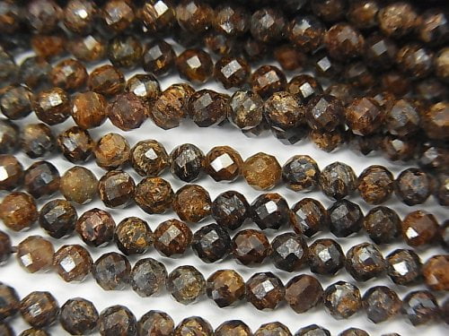 High Quality!  1strand $4.79! Bronzite  Faceted Round 3mm  1strand (aprx.15inch/38cm)