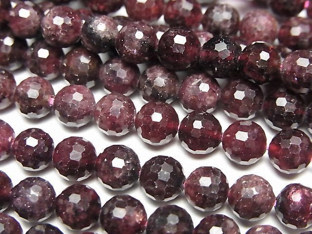 High Quality!  Garnet AA++ 128Faceted Round 6mm 1strand beads (aprx.15inch/37cm)