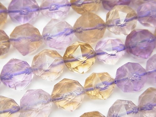 Ametrine, Faceted Round, Star Gemstone Beads