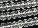 [Video] High Quality! Crystal (Synthetic Quartz) AAA Faceted Button Rondelle 8x8x5mm Half or 1-Strand Beads (approx. 14 inches/35 cm)