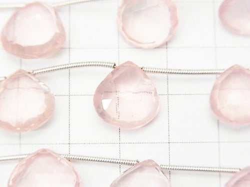 1strand $39.99! High Quality Rose Quartz AAA Chestnut  Faceted Briolette  1strand (8pcs )