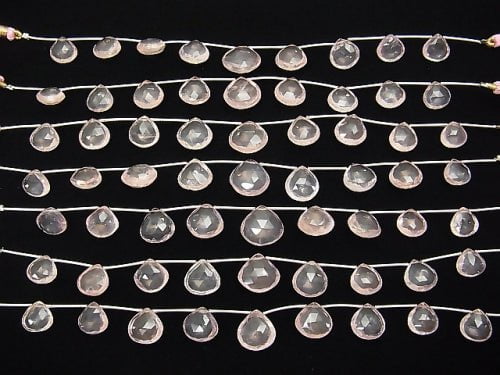 1strand $39.99! High Quality Rose Quartz AAA Chestnut  Faceted Briolette  1strand (8pcs )