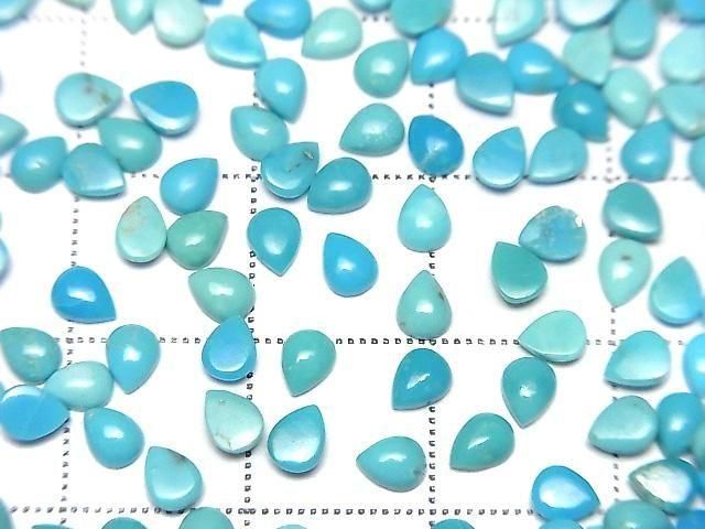[Video] Arizona Kingman Turquoise AAA- Pear-shaped Cabochon 4x3mm 10pcs