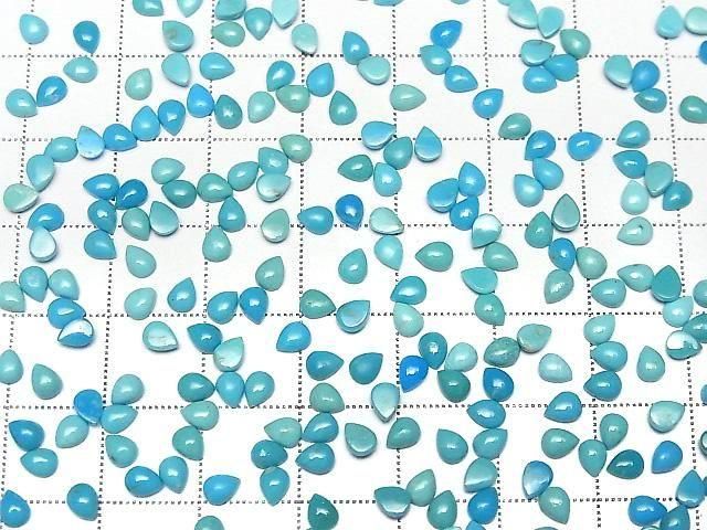 [Video] Arizona Kingman Turquoise AAA- Pear-shaped Cabochon 4x3mm 10pcs