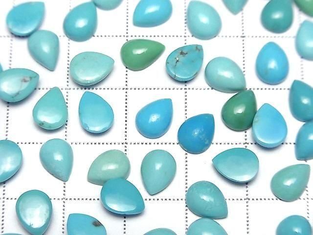 [Video] Arizona Kingman Turquoise AAA- Pear-shaped Cabochon 8x6mm 4pcs