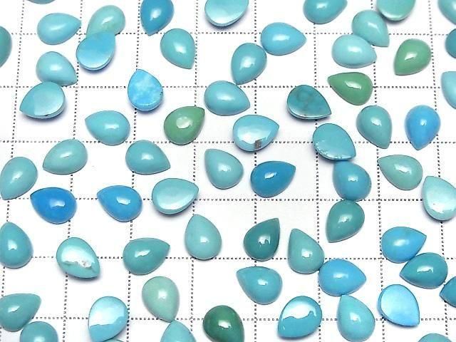[Video] Arizona Kingman Turquoise AAA- Pear-shaped Cabochon 8x6mm 4pcs