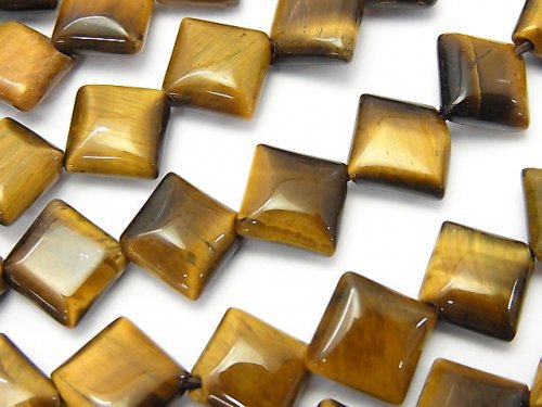 1strand $9.79! Yellow Tiger Eye AA ++ Diamond 11x11x4mm Honey Color 1strand (aprx.15inch / 38cm)