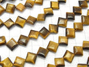 1strand $9.79! Yellow Tiger Eye AA ++ Diamond 11x11x4mm Honey Color 1strand (aprx.15inch / 38cm)
