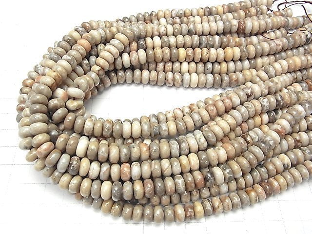 [Video] Fossil Coral  Roundel 8x8x4mm half or 1strand beads (aprx.15inch/38cm)