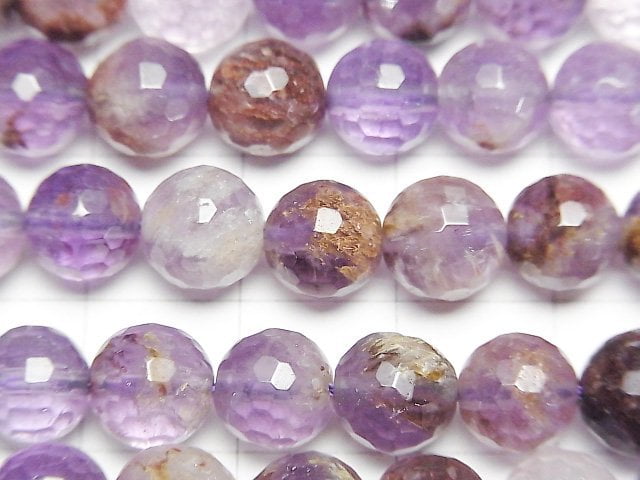 [Video] Garden Amethyst AAA- 128Faceted Round 8mm half or 1strand beads (aprx.15inch/37cm)