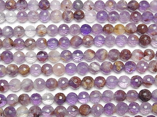 [Video] Garden Amethyst AAA- 128Faceted Round 8mm half or 1strand beads (aprx.15inch/37cm)