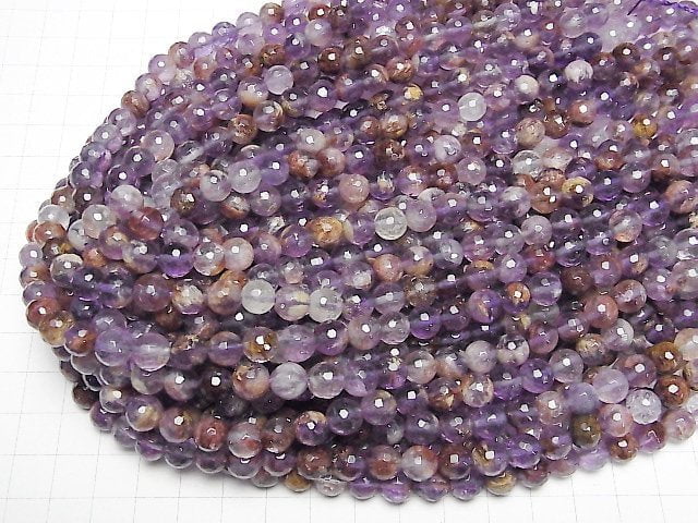 [Video] Garden Amethyst AAA- 128Faceted Round 8mm half or 1strand beads (aprx.15inch/37cm)