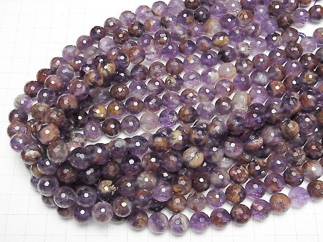 [Video] Garden Amethyst AAA- 128Faceted Round 10mm half or 1strand beads (aprx.15inch/37cm)