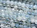 Aquamarine, Faceted Round, Star Gemstone Beads