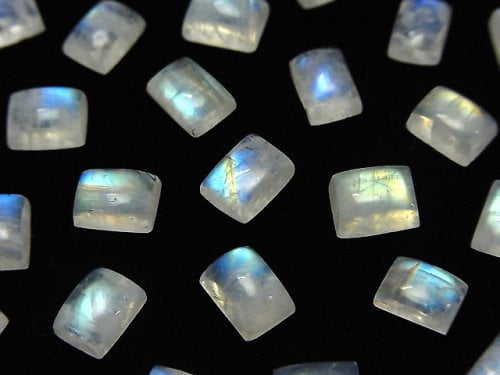 Cabochon, Rainbow Moonstone Gemstone Beads