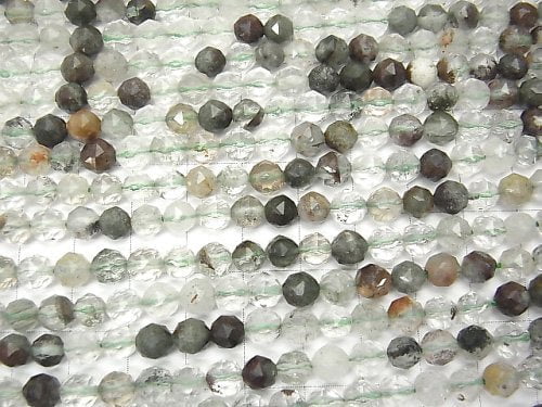 [Video] High Quality! Garden Quartz AA++ Star Faceted Round 6mm 1strand beads (aprx.15inch / 37cm)