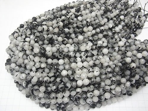 High quality! 1strand $9.79! Tourmaline Quartz AA Star Faceted Round 8mm 1strand beads (aprx.15inch / 36cm)