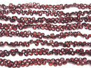 [Video]High Quality Mozambique Garnet AAA- Chestnut Faceted Briolette half or 1strand beads (aprx.6inch/16cm)
