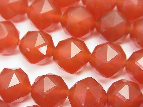 High Quality! Red Agate AAA Star Faceted Round 12mm half or 1strand beads (aprx.15inch/37cm)