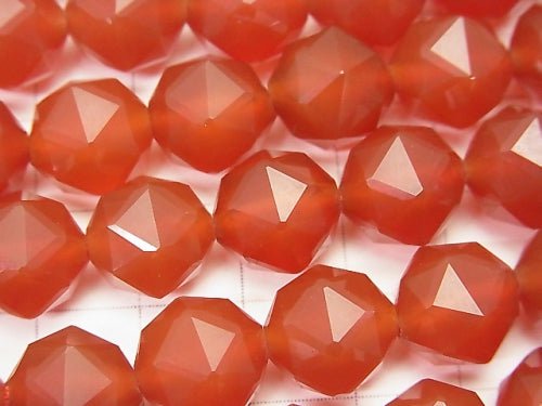 High Quality! Red Agate AAA Star Faceted Round 12mm half or 1strand beads (aprx.15inch/37cm)