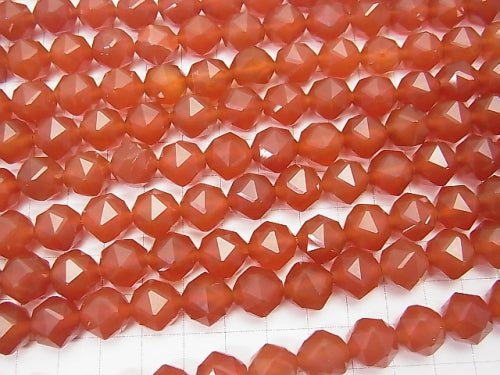 High Quality! Red Agate AAA Star Faceted Round 12mm half or 1strand beads (aprx.15inch/37cm)