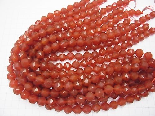 High Quality! Red Agate AAA Star Faceted Round 12mm half or 1strand beads (aprx.15inch/37cm)