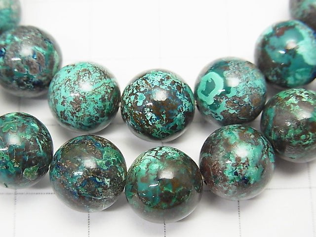 [Video] 1strand $39.99! Chrysocolla AA++ Round 10mm 1strand (Bracelet)