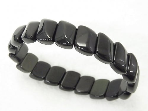 Mexico Rainbow Obsidian AAA 2 Hole Leaf 14x10x6mm 1strand (Bracelet)