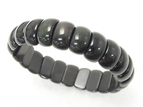 Mexico Rainbow Obsidian AAA 2 Hole Oval 14x8x6mm 1strand (Bracelet)